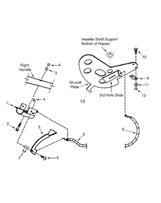 Part Location Diagram of 00060054 MTD Shut Off Plate Assembly